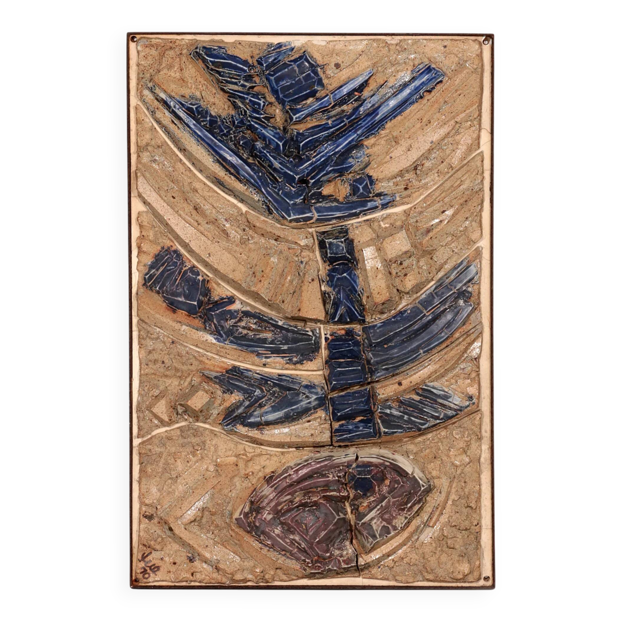 Very rare and large wall tile from Tue Poulsen 1970