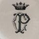 English earthenware service, CP monogram, ducal crown, 109 pieces