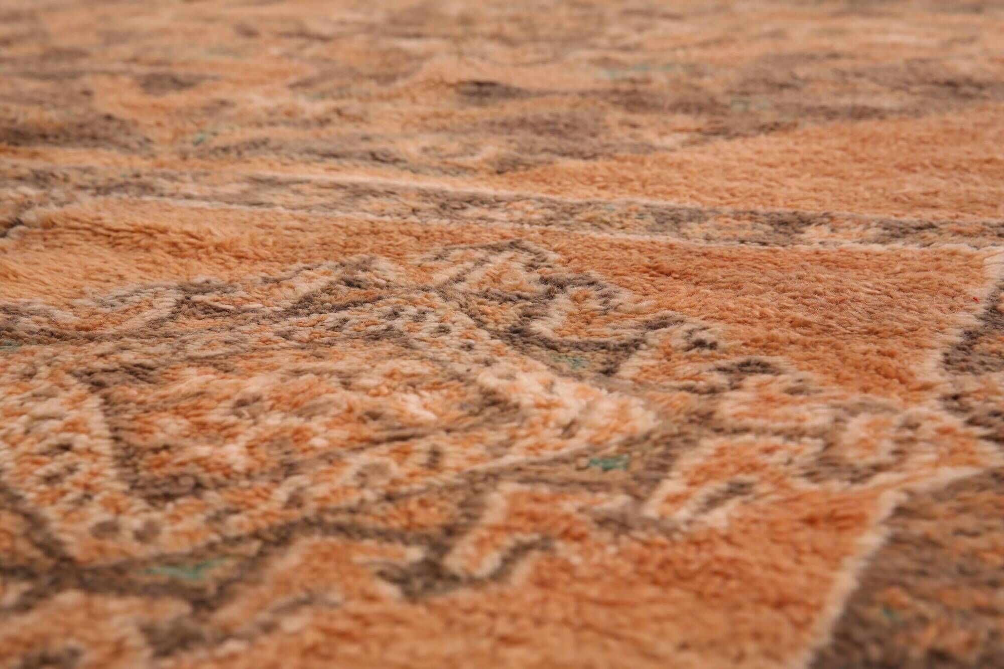 Terracotta Vintage Moroccan Rug 199 x 342 cm, Berber Handmade Wool Rug boho