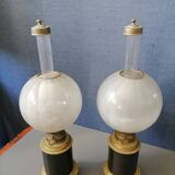 Paire de lampes à pétrole Napoléon III