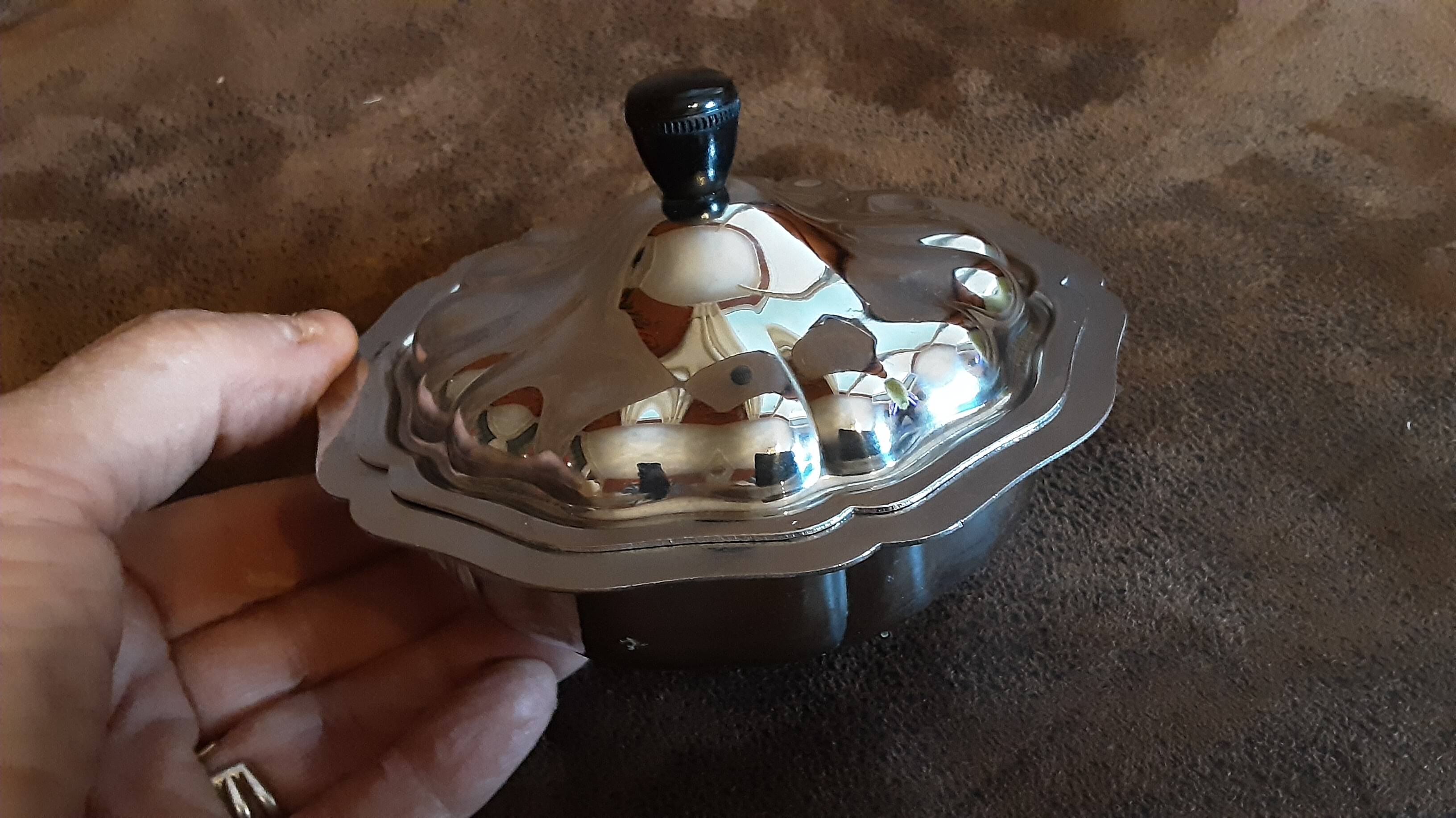 Sucrier  métal vintage