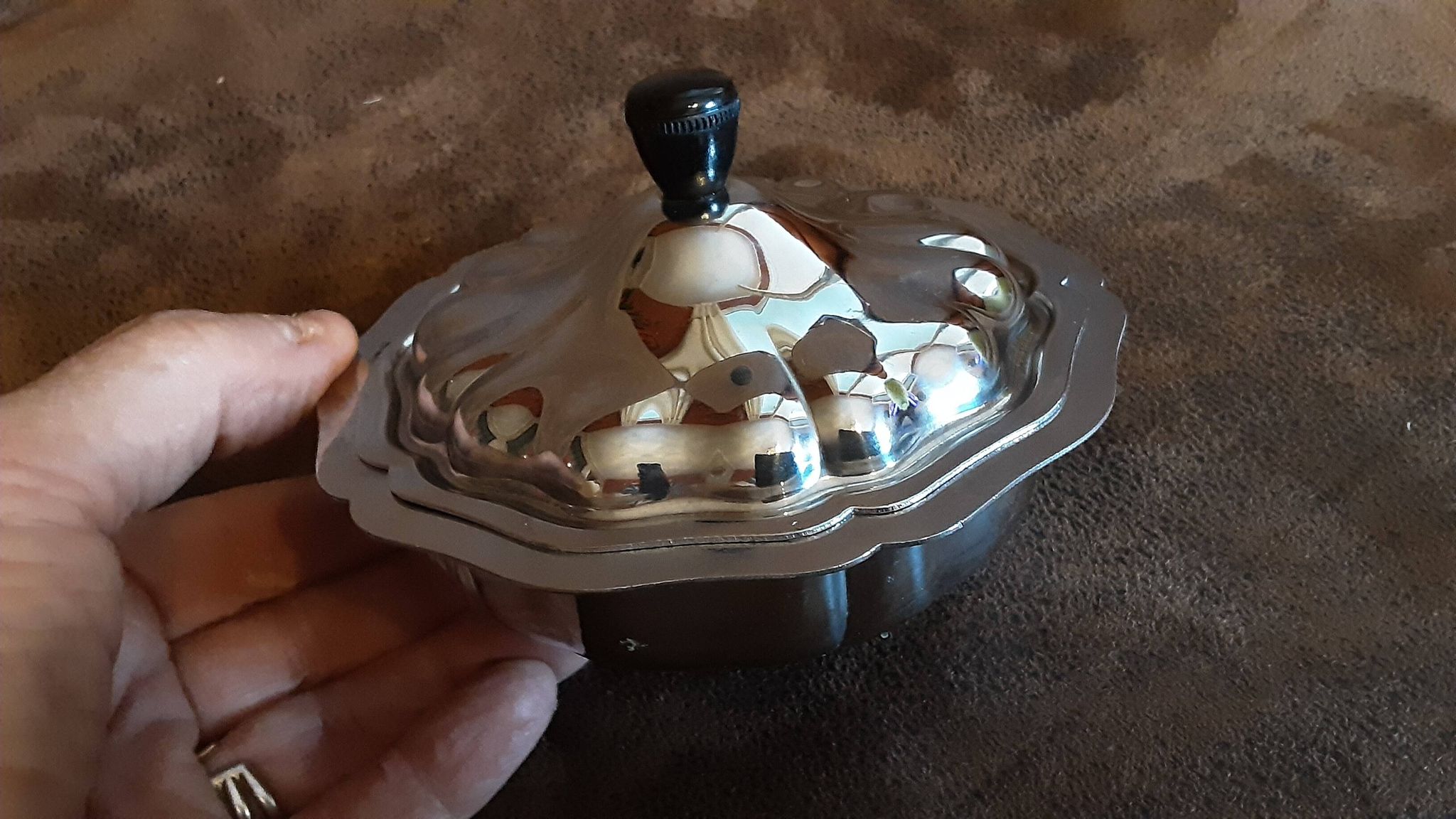 Sucrier  métal vintage