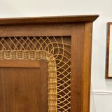 Rattan wardrobe with compass feet
