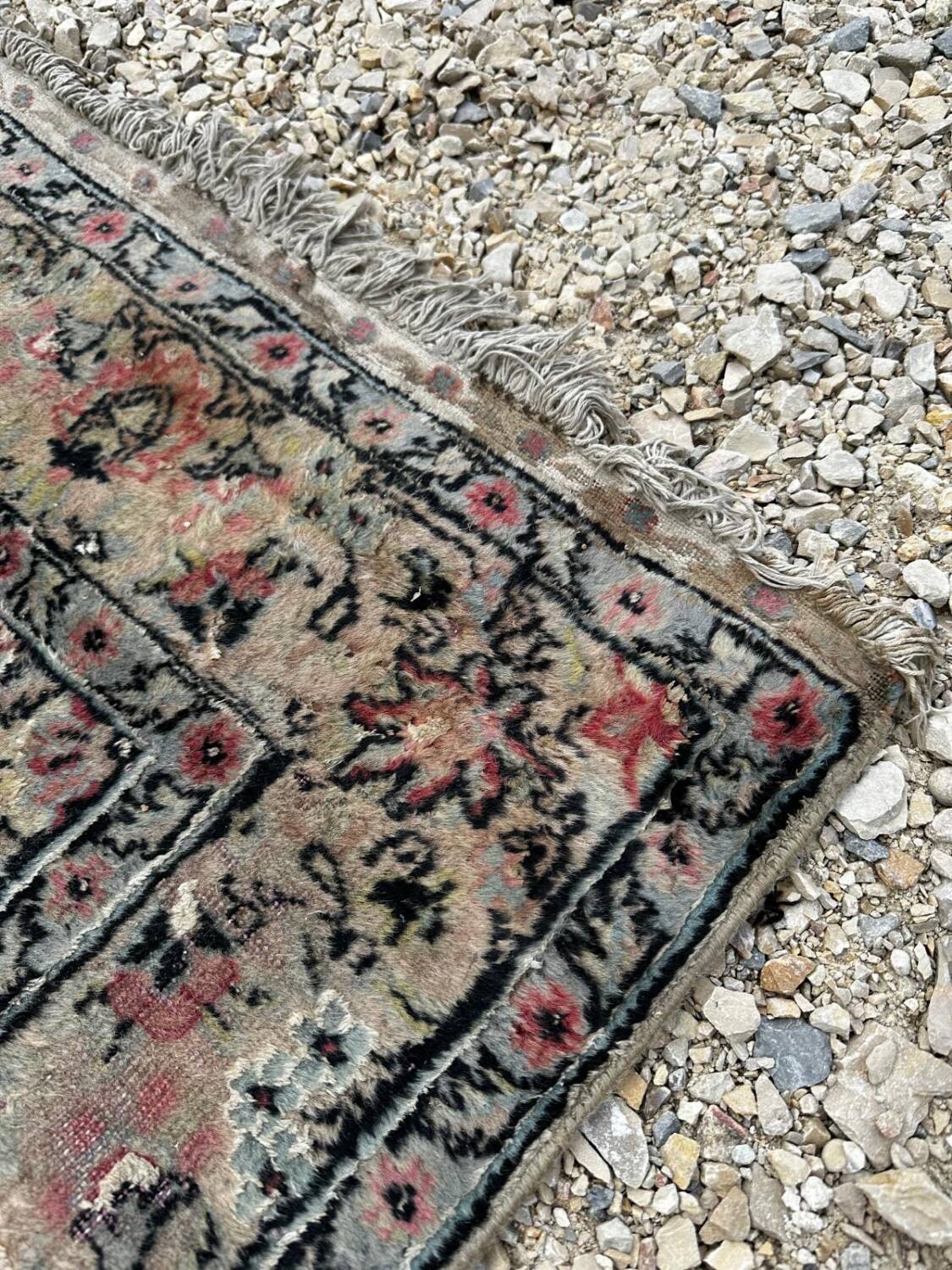Persian wool and silk rug