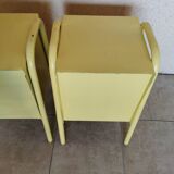 Pair of boarding school bedside tables