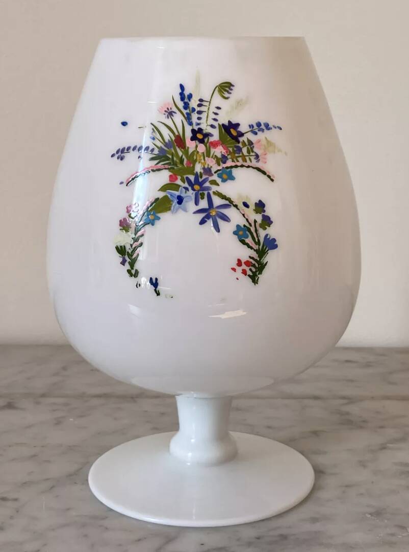 White opaline vase