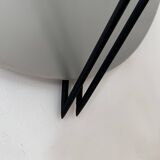 Vintage wall lamp, aluminum and sandblasted glass, Italy 1980