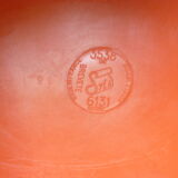 Round mirror Syla plastic orange vintage 1960-70