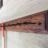 Solid oak workshop coat rack