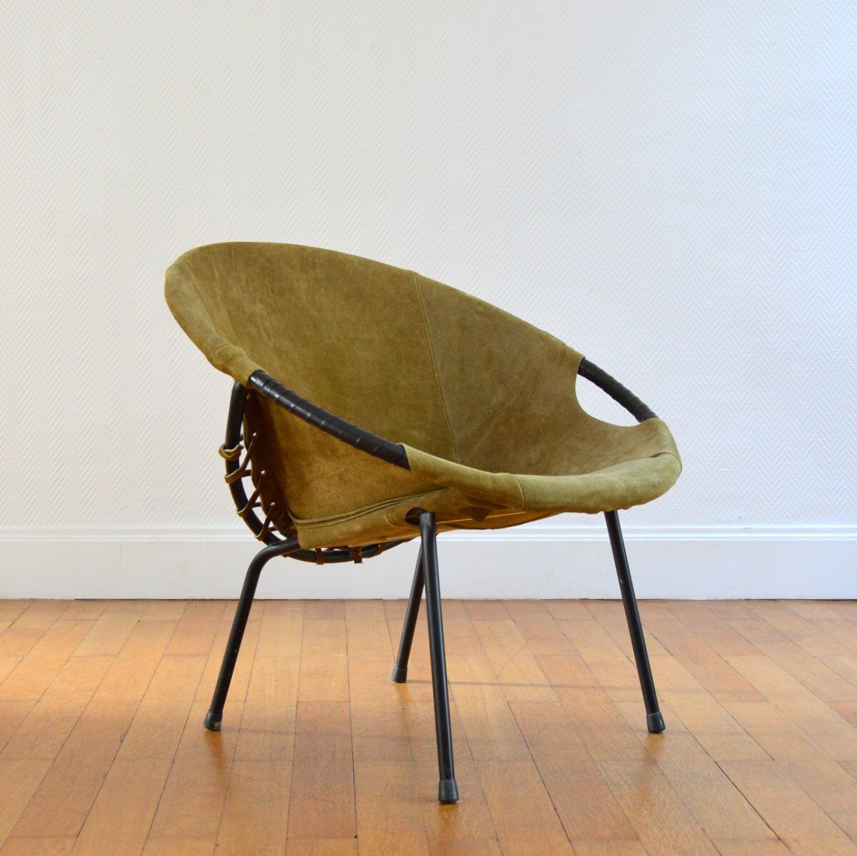 Circle armchair by Lusch Erzeugnis 1960 vintage