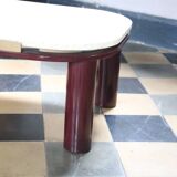 Roche Bobois Travertine and metal coffee table, 1980s