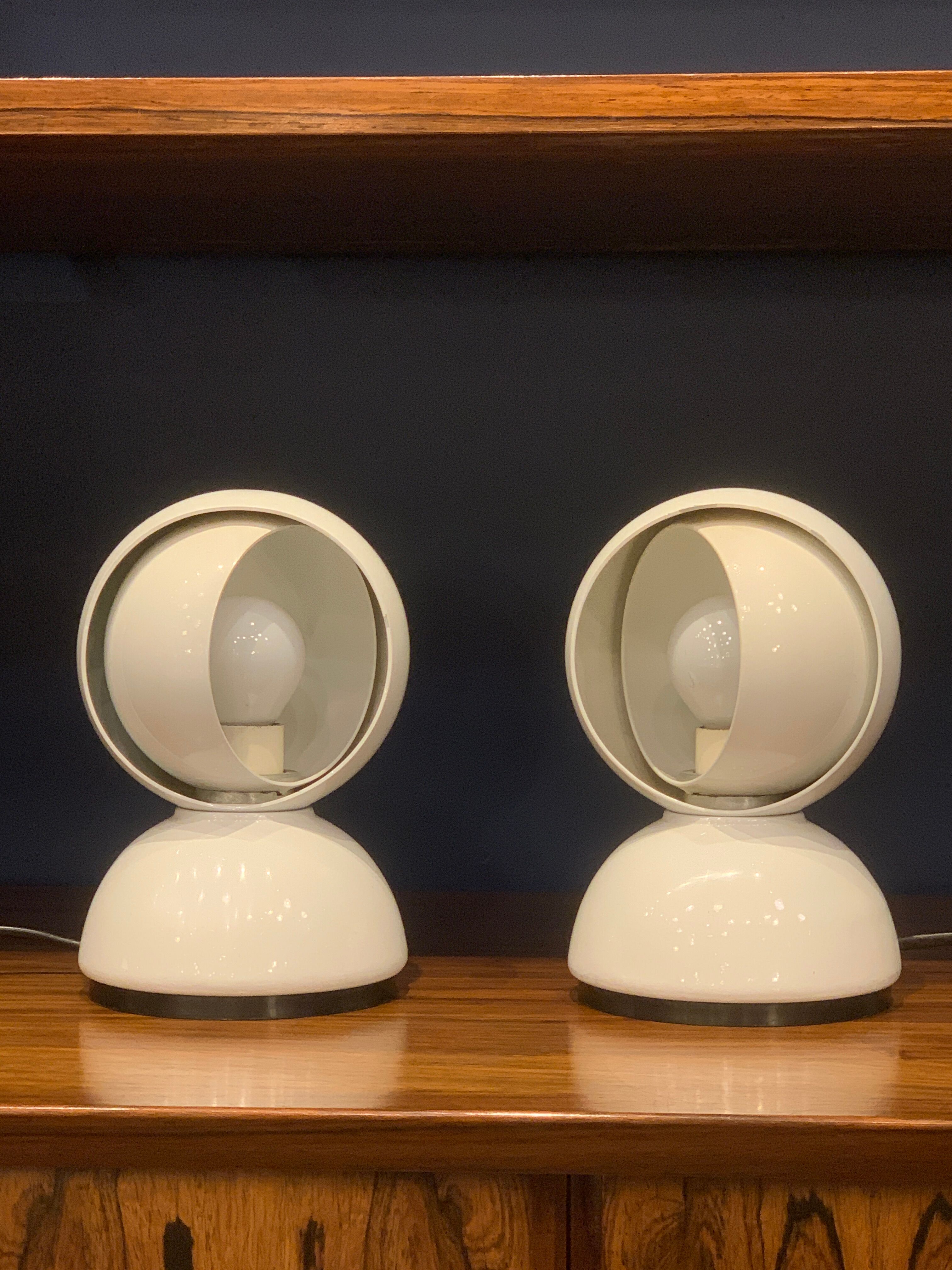 Pair of Eclisse Lamps by Vico Magistretti for Artemide, 1970