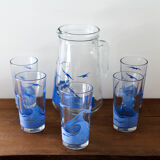 Vintage orangeade lemonade glass service