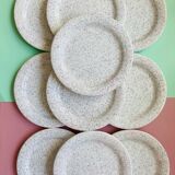 Lot of 10speckled pastel plates quadrifoglio