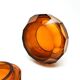 Art Deco bonbonniere, honey crystal, Moser, Czechoslovakia, 1930s