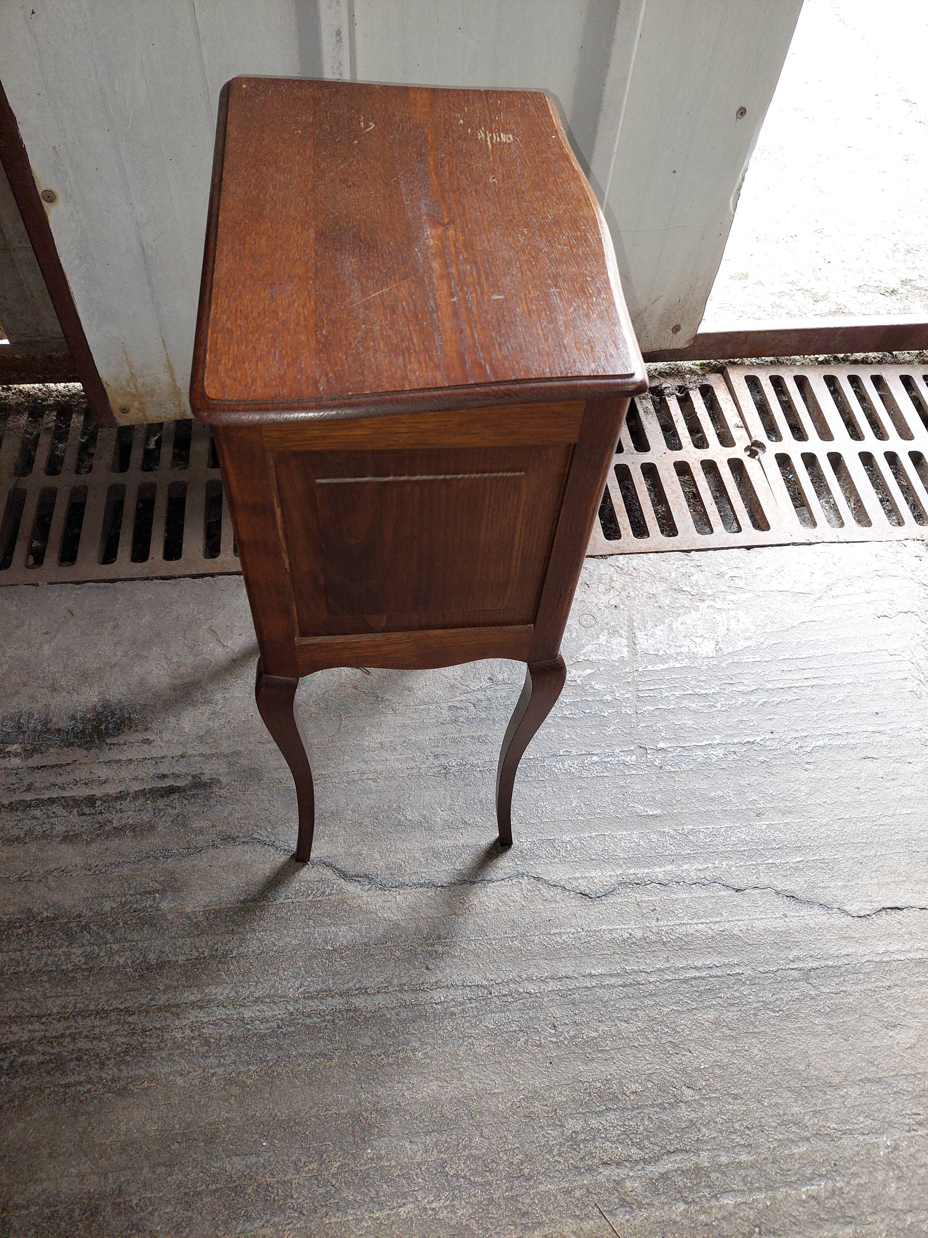 Vintage wooden bedside table