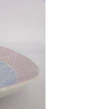 Vintage porcelain plate with stripes motifs from Weimar Porzellan, 1970s