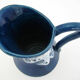 Pichet en céramique émaillée bleu marine - glaçure Fat Lava - vintage années 60