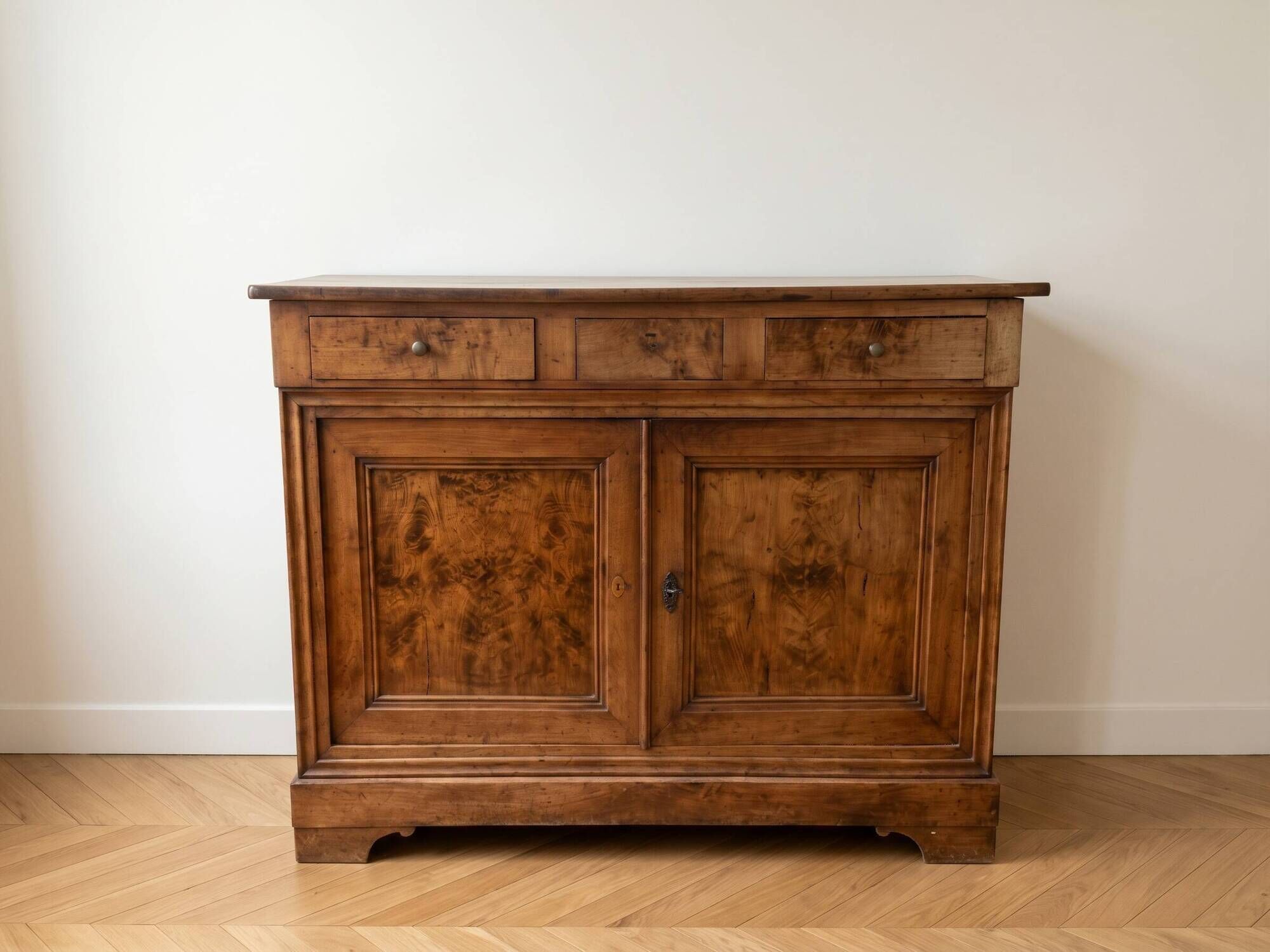 Antique walnut sideboard from the period.