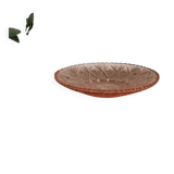 Vintage pink glass fruit bowl – ø 33 cm, h 7 cm