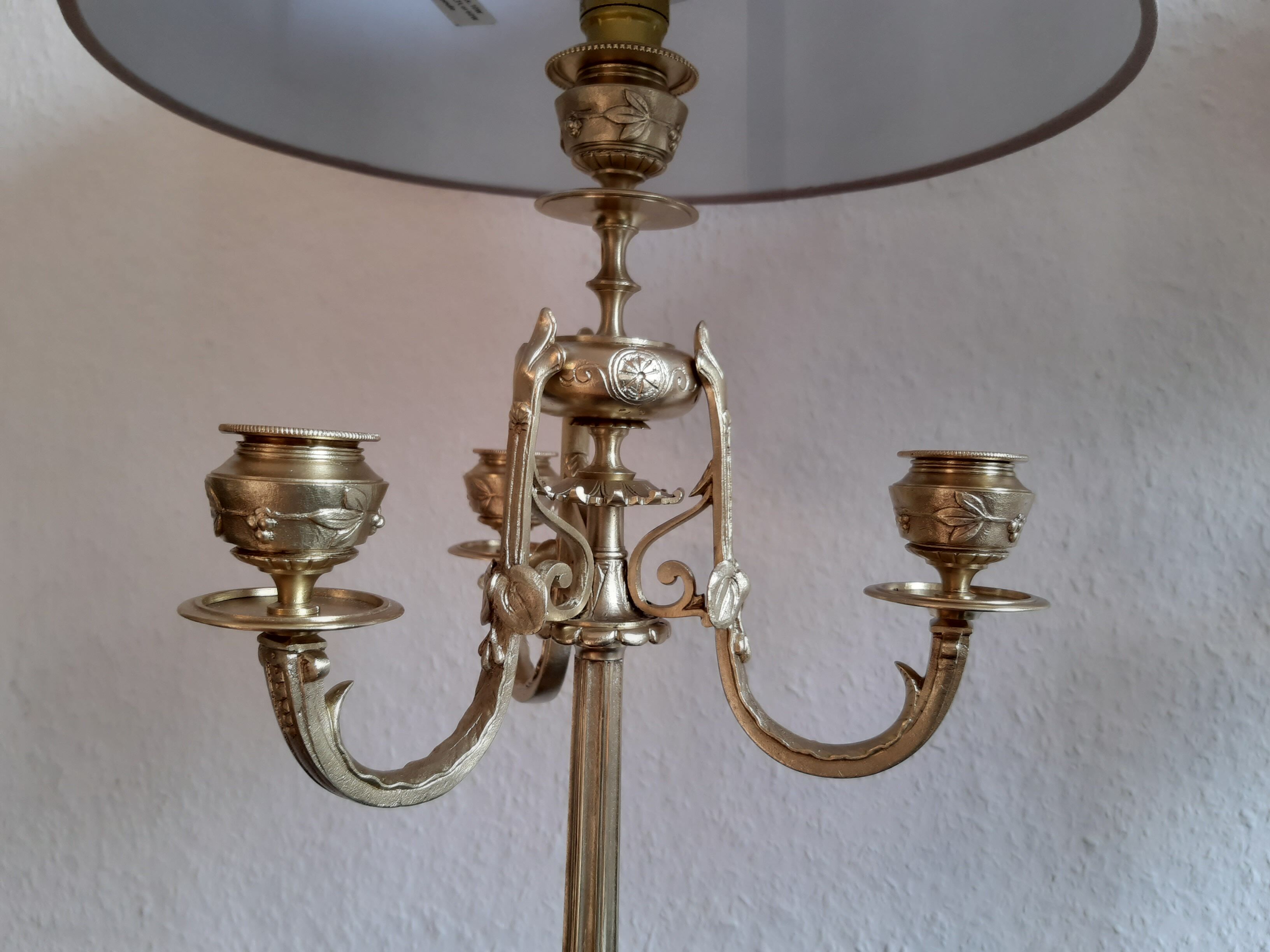 Pair of old candlestick lamps from the 19th century Napoleon III