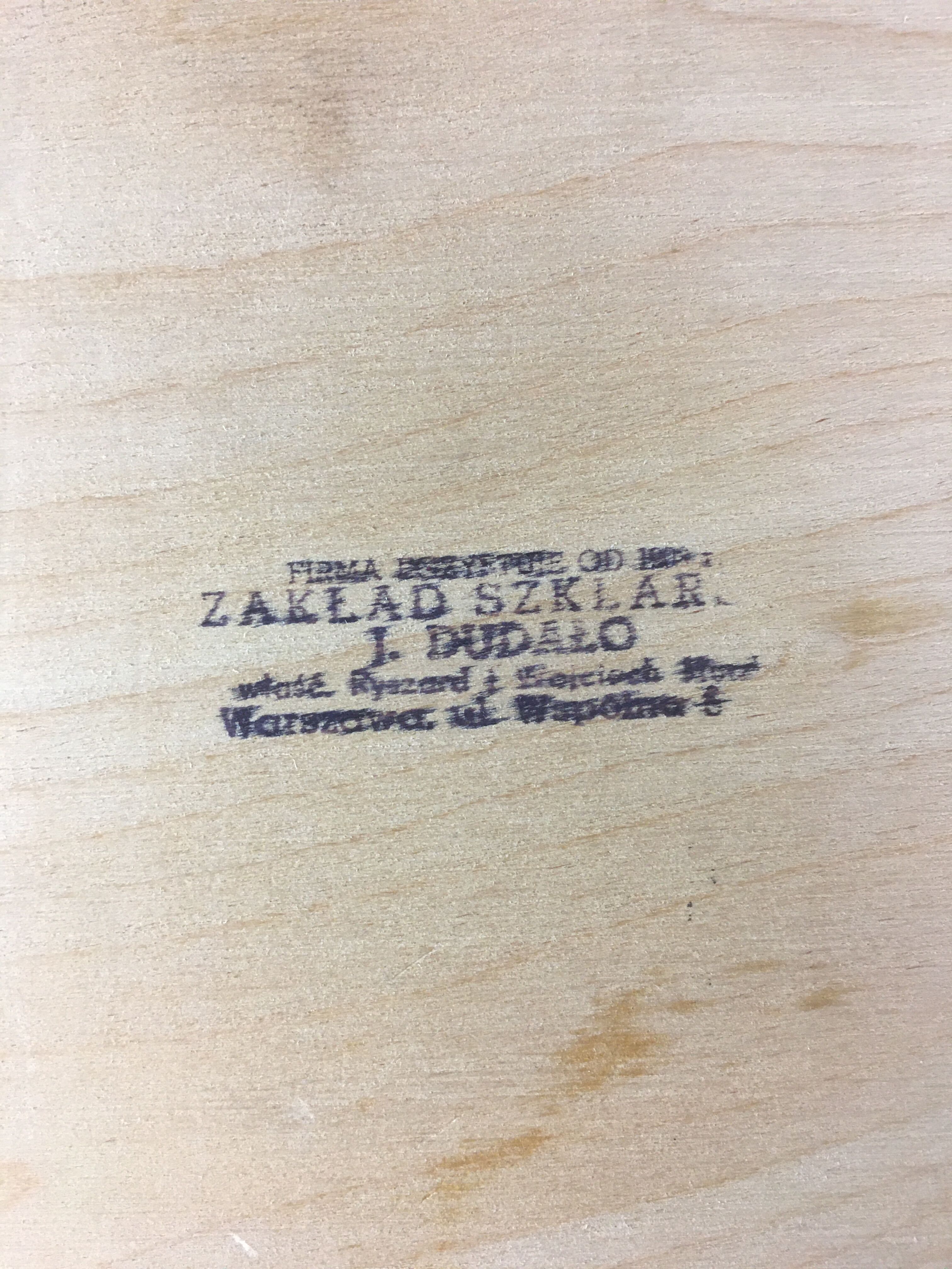 Asymmetrical brass mirror 1960-70 Polish design