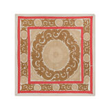 Vintage Turkish hand-knotted rug 130x132 cm