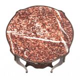 Table with a marble top, France, around 1880.