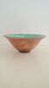 19th century Antique Hand-Glazed Terracotta Conical Bowl in Emerald Gr