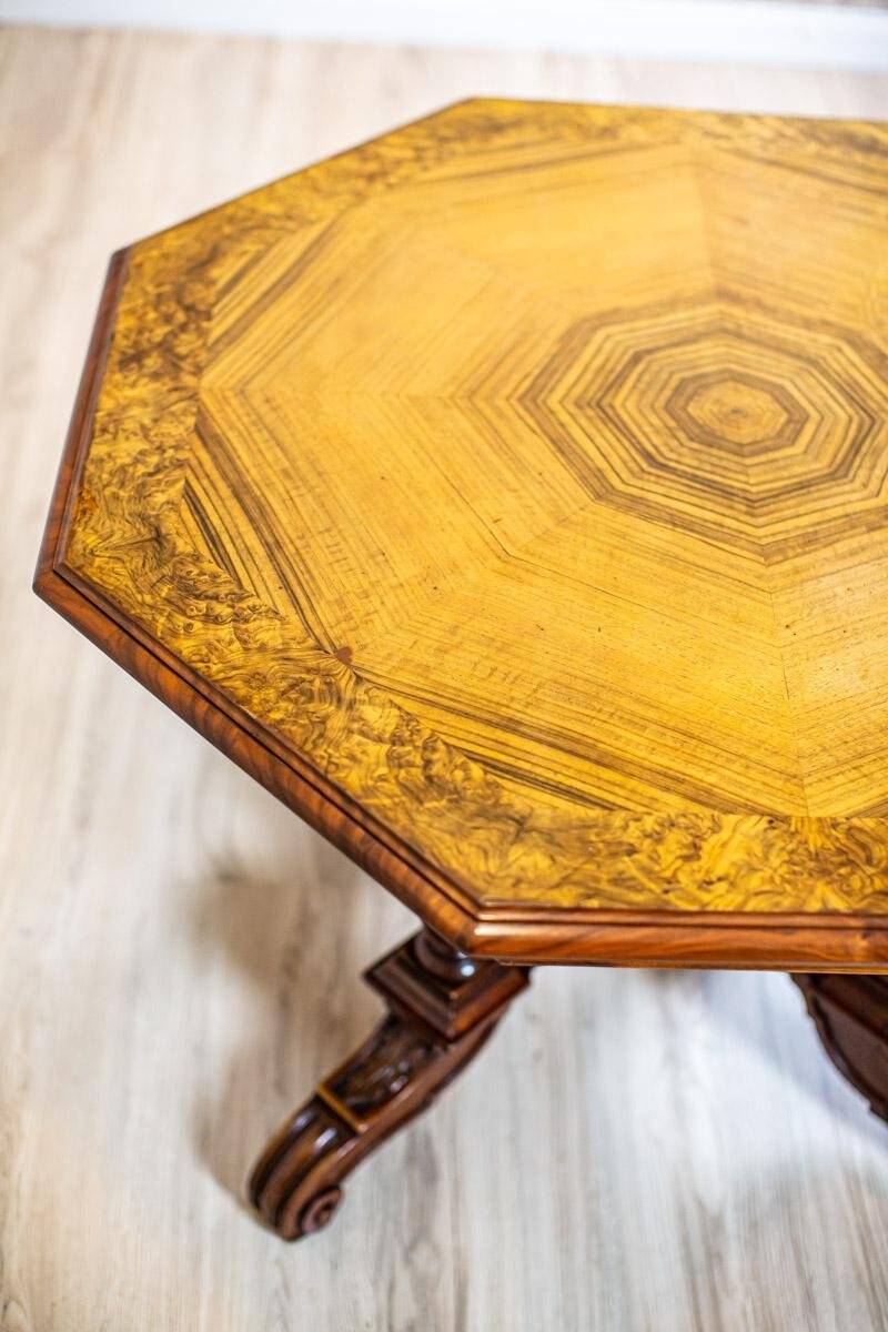 Antique Walnut Center Table, 1890s