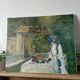 Vintage canvas painting after Childe Hassam