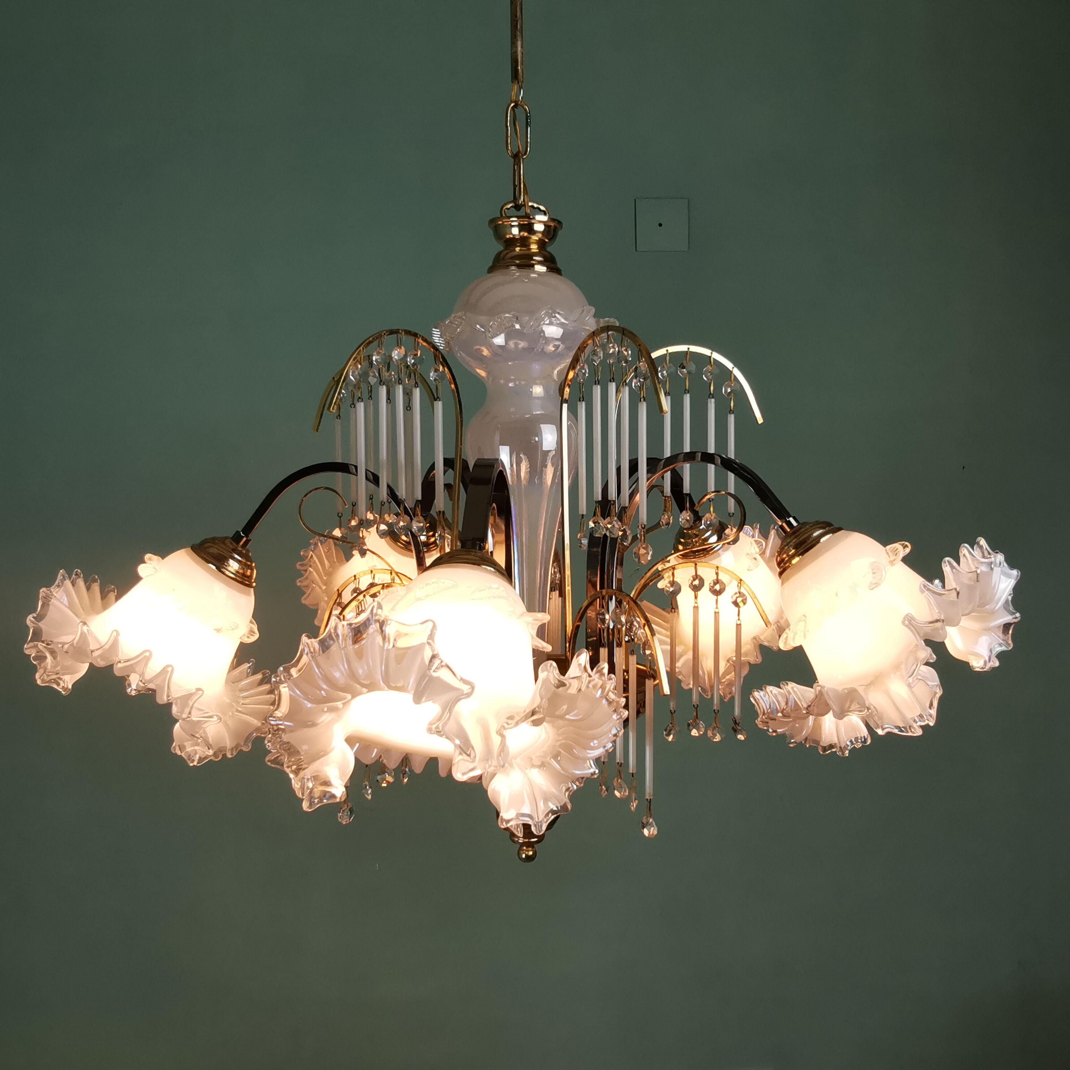 Italian murano glass chandelier