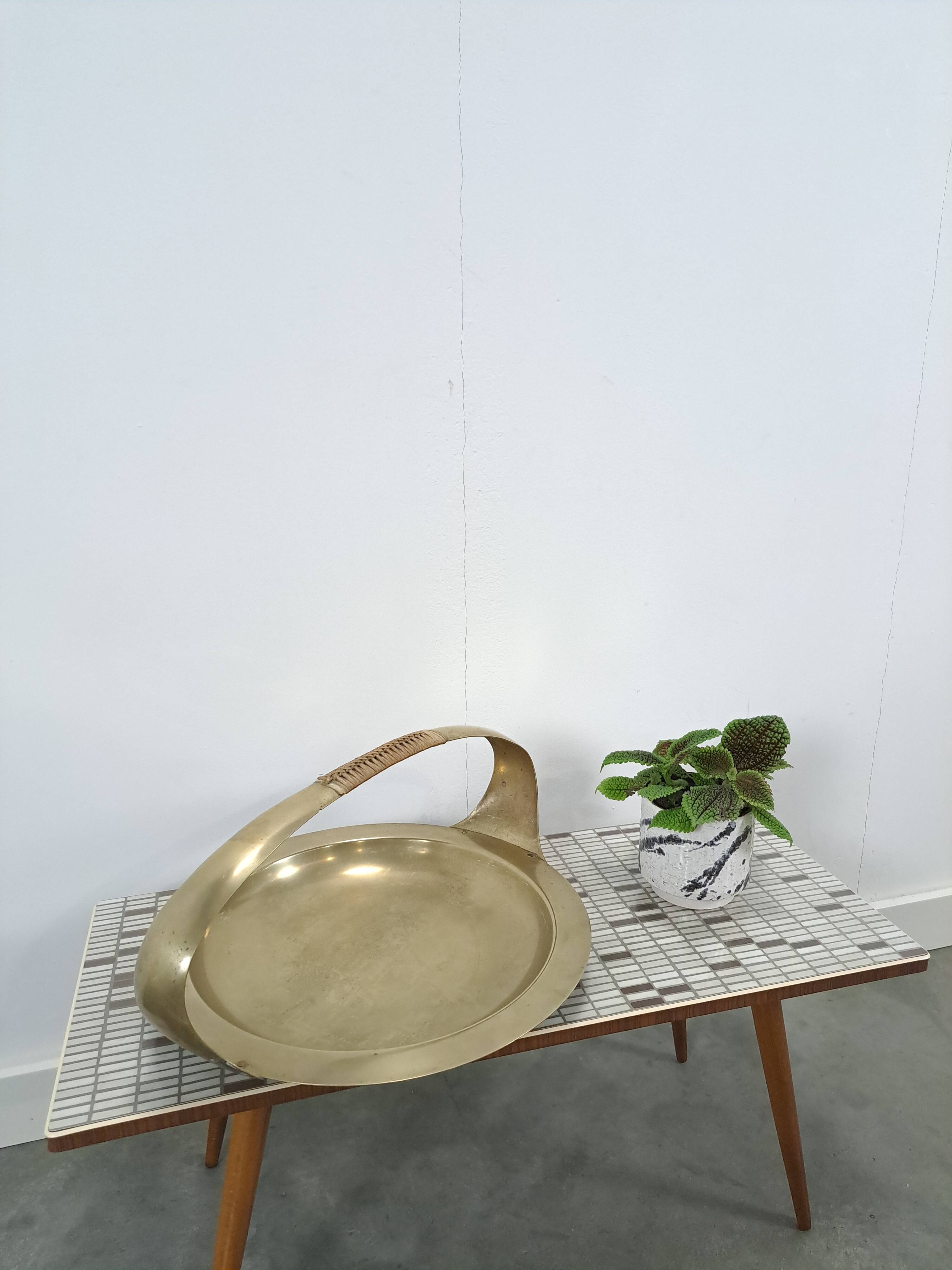 Art Deco jaren 20 messing mand, schaal