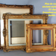 Old frame Louis XV style foliage 44x34cm gilded stucco wood SB170