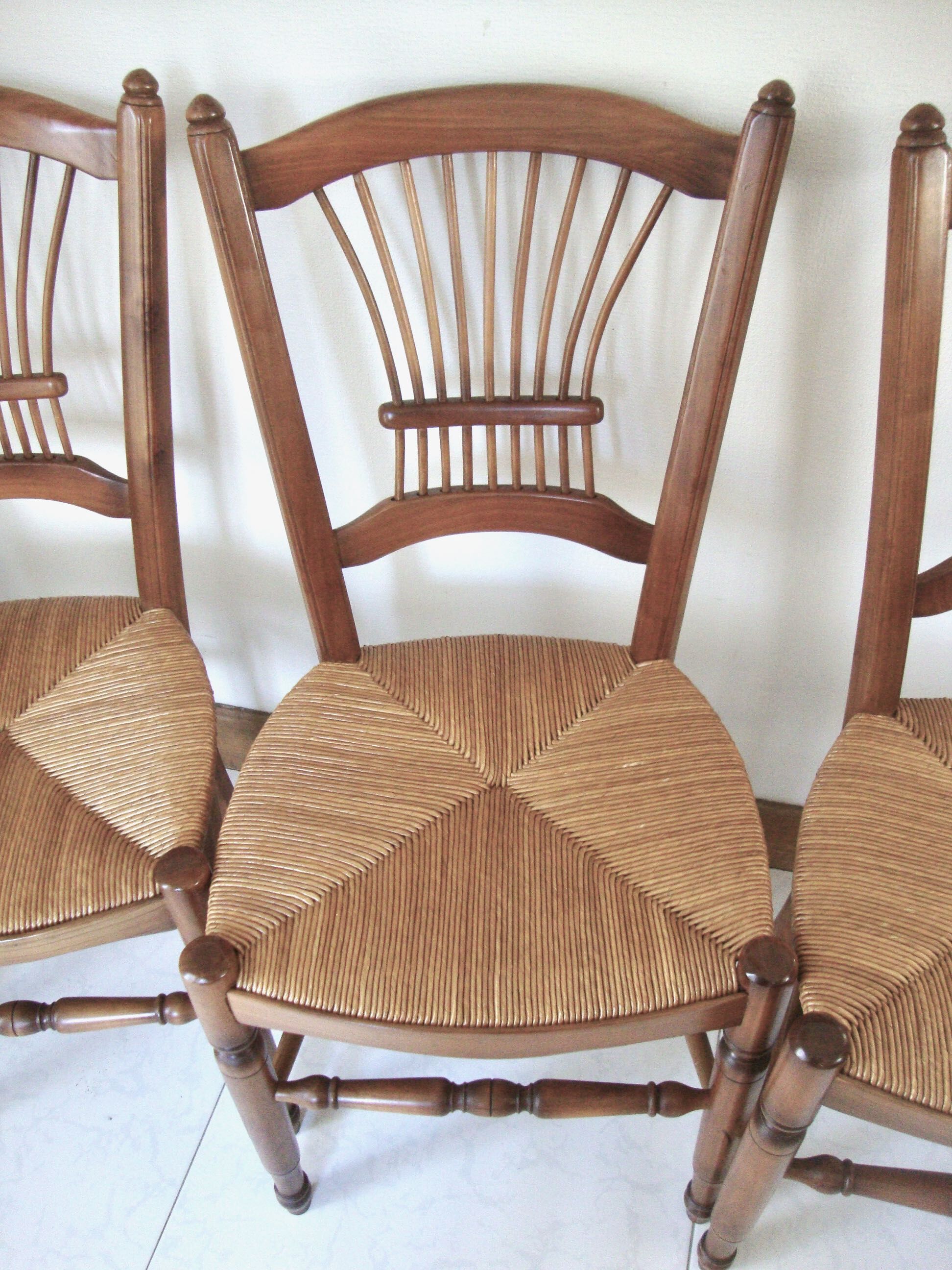 4 hand-stitched chairs 70s