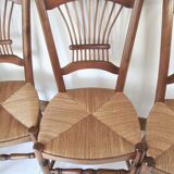 4 hand-stitched chairs 70s