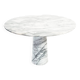 Table à manger ronde en marbre blanc dans le style d'Angelo Mangiarotti