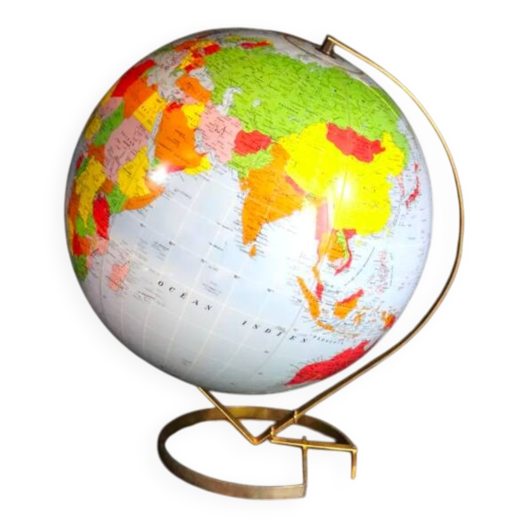 Vintage inflatable globe on stand, 1960, Taride Sevylor