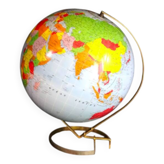 Vintage inflatable globe on stand, 1960, Taride Sevylor