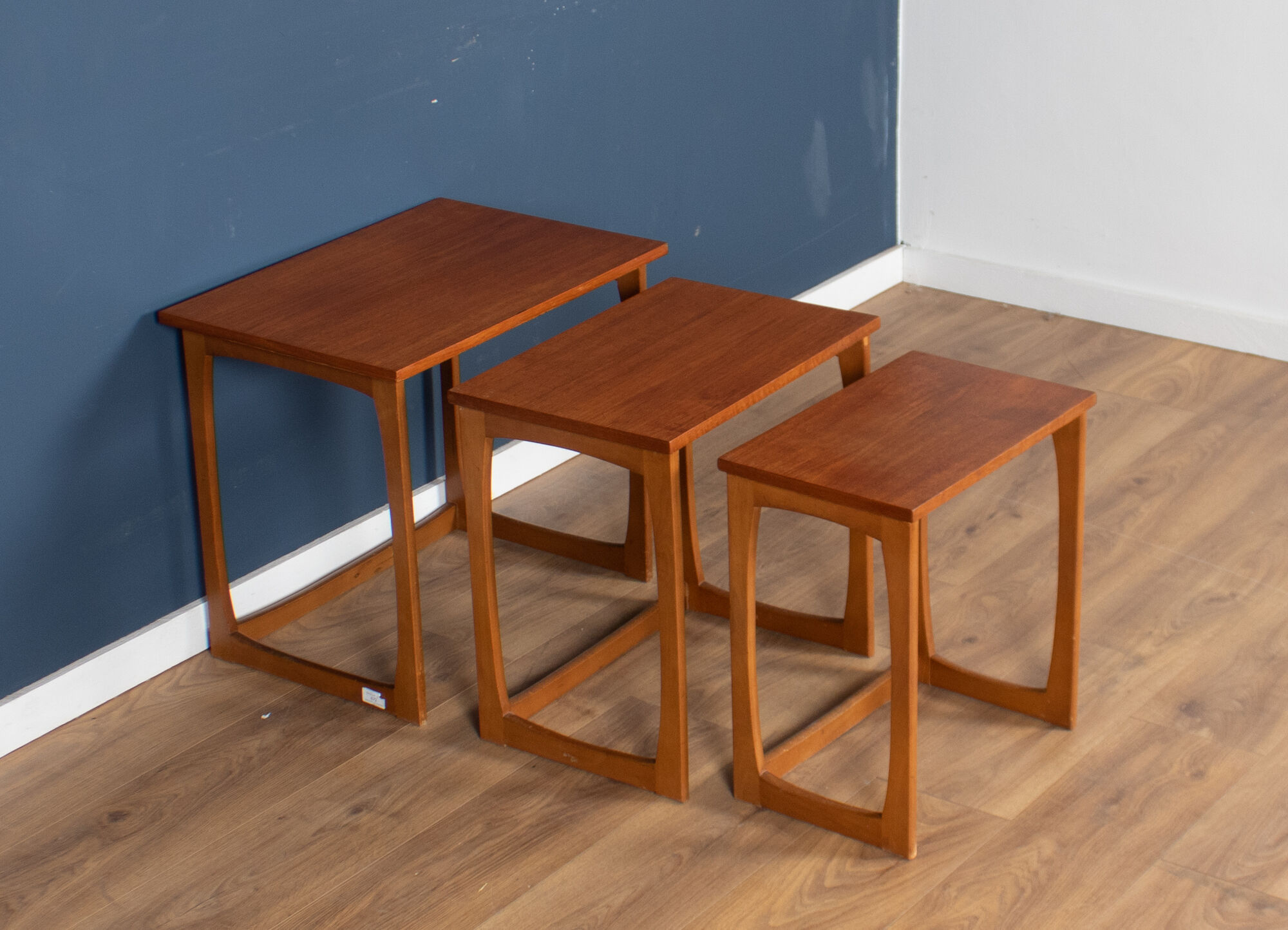 Retro teak 1960s mid century nest of tables coffee tables