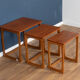 Retro teak 1960s mid century nest of tables coffee tables