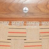 Black sofa 3 places leather and teak by Ole Wanscher for France & Søn