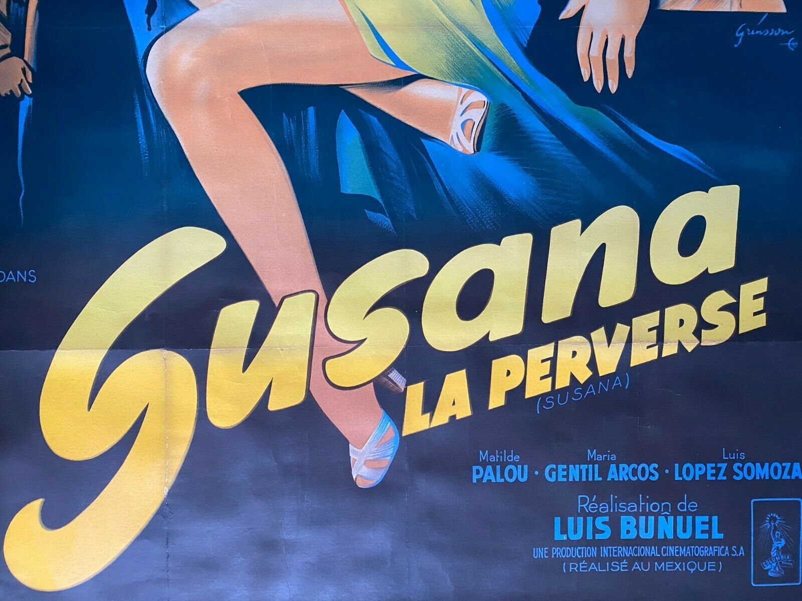Poster "Susana the Perverse" Luis Bunuel, Rosita Quintana 120x160cm 1951
