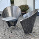 2 cone chairs and a table by Steel-Line