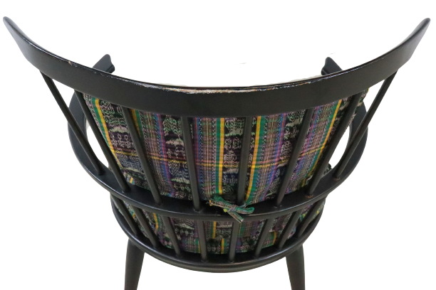 Black bar chair with cushion 'Delmenhorst' Black bar chair with cushion 'Delmenhorst' Black sp