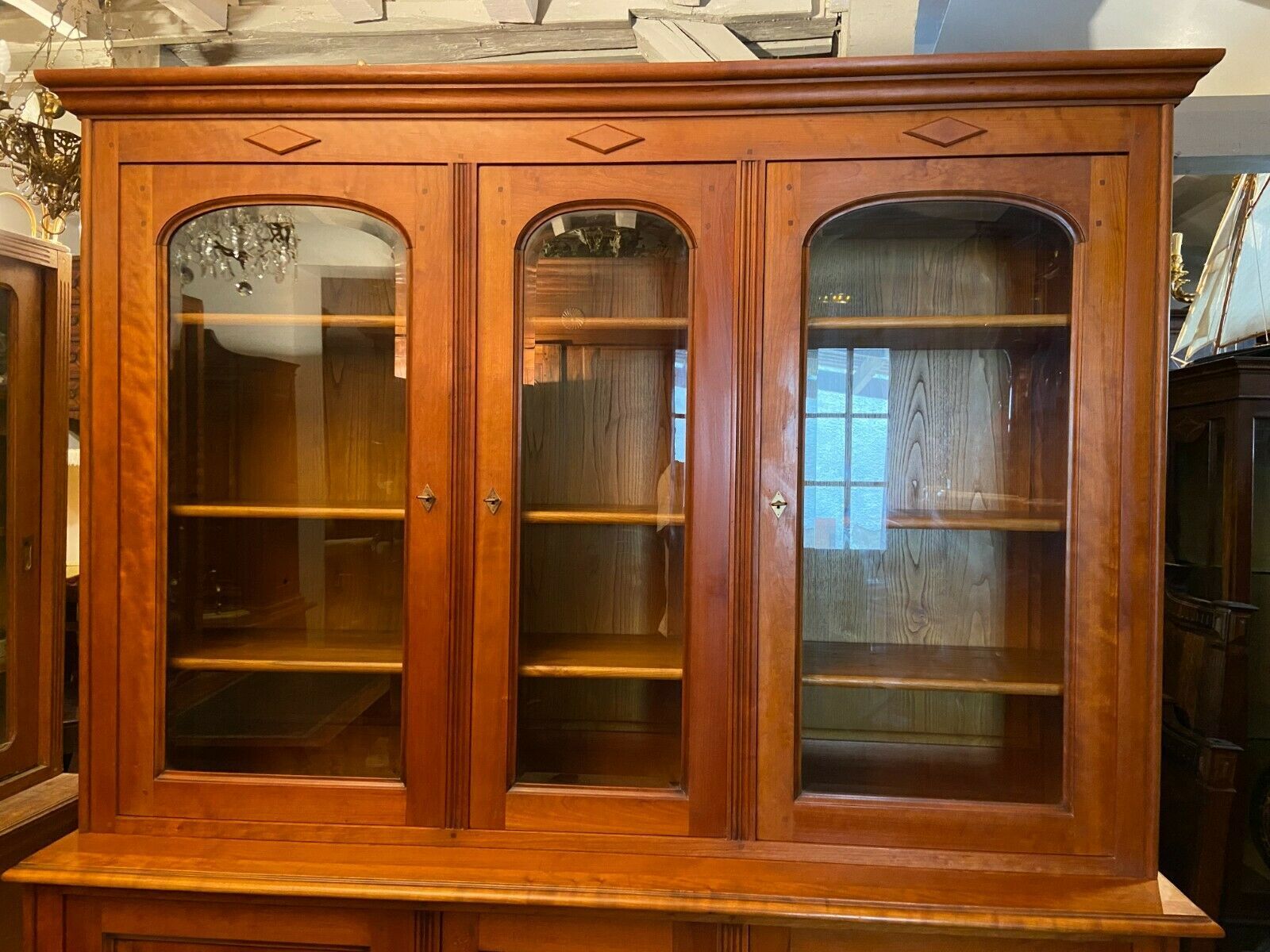 Library 2 bodies in solid blond cherry style Directoire