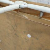 Folding deckchair camp bed