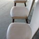 3 white Baumann chairs - Essor model