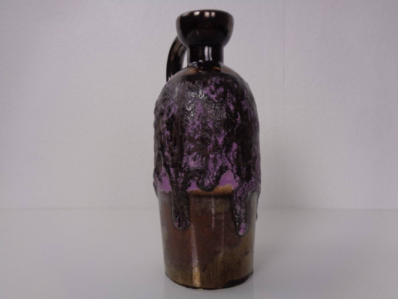 Purple & Gold Lava 321/3 Ceramic Vase from Ruscha, 1960s