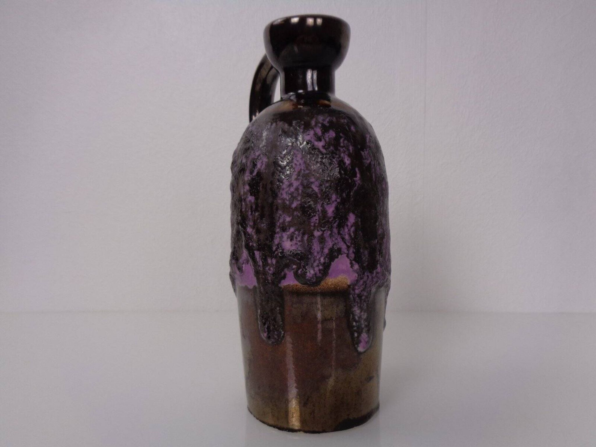 Purple & Gold Lava 321/3 Ceramic Vase from Ruscha, 1960s
